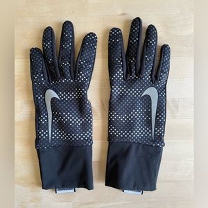 Nike Women’s Vapor Flash Running Gloves. Black/Silver Size extra small.